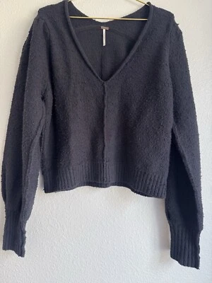 Suéter Free People Reverie Cuello en V Manga Globo Texturizado Talla: L Grunge Boho Foto 1 de 4