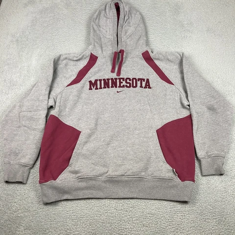 Nike Minnesota Golden Gophers Hoodie Mens XL Center Swoosh Embroidery Sweatshirt Cover