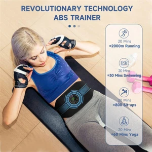 Abs Leg EMS Belt Slimming Body Abdominal Massager Waist Muscle Toner Training Us - Picture 1 of 27