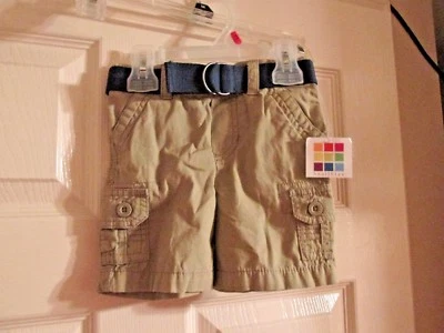 Pantalones cortos cargo Healthtex caqui con cinturón, talla 18 meses - NUEVO CON ETIQUETAS Foto 1 de 3