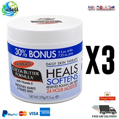 3 x Palmer's Kakaobutter Glas mit Vitamin E 270g (30% Bonusgröße) - Bild 1 von 4