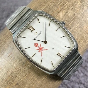 Eterna Mens Silver Tone 28mm Royal Sultan of Oman Watch Parts Repair 7" - Picture 1 of 13