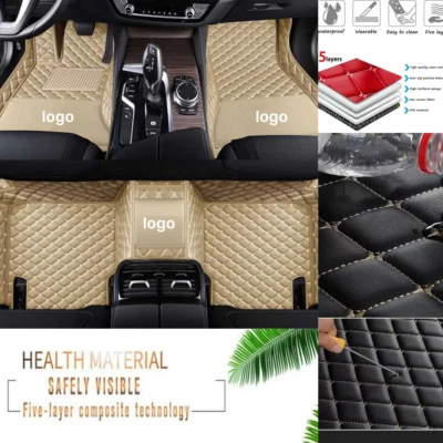 For BMW i3 i4 i5 i7 i8 iX iX1 iX3 Car Floor Mats Auto Liner Carpets Waterproof - Image 1 of 4