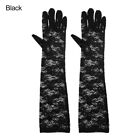 Stretchy Driving Gloves Sunscreen Gloves Long Lace Gloves Hollow-Out Mittens