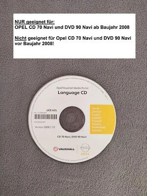OPEL Sprachen Language CD für CD 70 Navi & DVD 90 Navi OPEL ab Baujahr 2008 - Bild 1 von 2