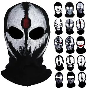 Halloween Mask Skeleton Masks Scary Skull Balaclava Ghost Cosplay Costume Party - Picture 1 of 29