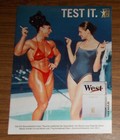 Seltene Werbung WEST Zigaretten - Bodybuilderin im Bikini 1999