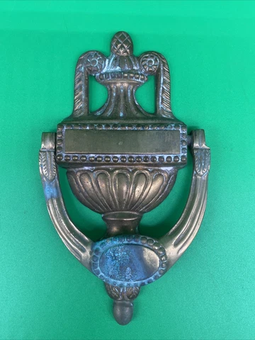 Vintage Brass Door Knocker Heavy Manufactured For Crown MCM Oxidation Cover