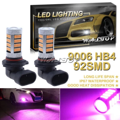 2x 92SMD 9006 HB4 Pink Purple LED Fog Light Bulbs for Dodge RAM 1500 2500 3500 - Image 1 of 4