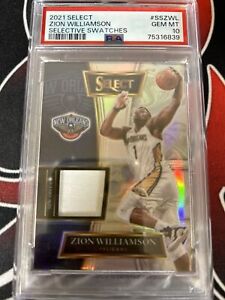 2021-22 Panini Select ZION WILLIAMSON Jersey Game-Worn Patch #SSZWL SS PSA 10