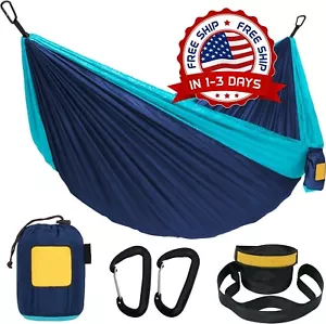 Hamaca Colgante De Camping Patio Acampar Doble Portátil Para 2 Personas Adultos. - Imagen 1 de 8