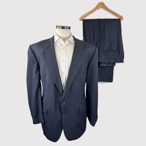 Tuta uomo Burberrys separata nera cappotto sportivo lana dritta abito pantalone 39x28