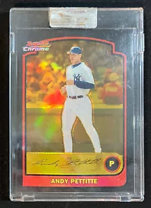 ANDY PETTITTE NY YANKEES 2003 BOWMAN CHROME UNCIRCULATED GOLD REFRACTOR /170 - Picture 1 of 3