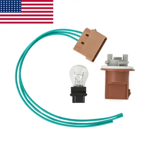 For Ford Headlamp Light Socket Brake Tail Turn Signal Parking Pigtail+ 3157 Bulb - Picture 1 of 8