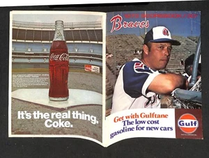 1971 ATLANTA BRAVES VS HOUSTON ASTROS SCORECARD, UNSCORED, EXCELLENT SHAPE - Picture 1 of 2