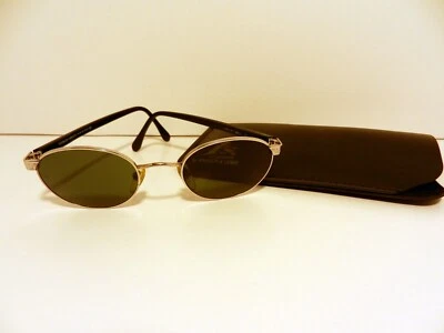 Giorgio Armani 633 707 Antique Silver Metal/Black Tone Oval Round Sunglasses3426 - Image 1 of 4