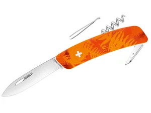 CUCHILLO PLEGABLE DE BOLSILLO SUIZO SWIZA C01 FILIX CAMUFLAJE NARANJA SUIZO / PINZA DE SACACORCHOS SUAVE - Imagen 1 de 2