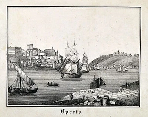 Oporto Portugal Original Lithograph 1831 aus Bildergalerie für die Jugend  - Picture 1 of 2