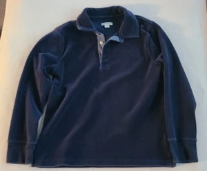 NWOT Crewcuts kids boys' size 8 velour solid blue collared long sleeve polo - Picture 1 of 2