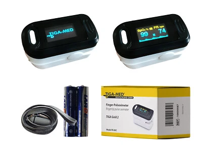 TIGA-MED Pulsoximeter Fingerpulsoximeter Herzfrequenzmesser Pulsoxymeter
