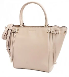 Michael Kors Women Bag Shoulder Handbag Amelia MD Tote Leather Truffle - Picture 1 of 12