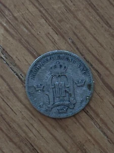 Moneda extranjera de plata de 10 minerales de Suecia de 1876 - Imagen 1 de 2