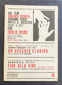 Spartito Gino Paoli IDOLO NERO Sanjust VECCHIO CLARINO Prieto FINO ALLA FINE - Picture 1 of 6