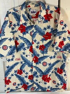 Reyn Spooner Chicago Cubs Hawaiian Short Sleeved Shirt MLB Men's Size XXL Cotton - Picture 1 of 18
