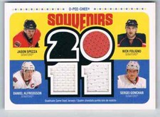 2011-12 O-PEE-CHEE SOUVENIRS SPEZZA FOLIGNO ALFREDSSON GONCHAR QUAD JERSEYS 3