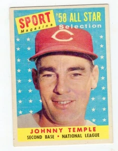 1958 Topps Set-Break # 478 Johnny Temple-Excellent - Picture 1 of 4