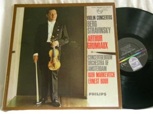 ALBAN BERG & IGOR STRAVINSKY Violin Concertos ARTHUR GRUMIAUX Philips LP - Picture 1 of 2