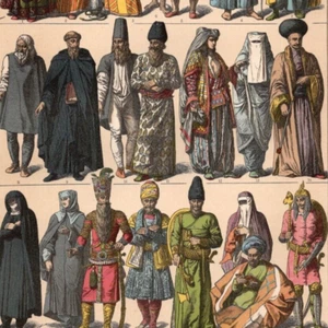 PERSIA COSTUME - Traditional Iran Men Royalty 1884 Antique Print w Video - Picture 1 of 2