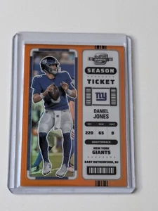 Panini Contenders Optic 2022 Daniel Jones Giants Season Ticket Orange /50 - Bild 1 von 2