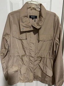 Brand New DKNY Khaki Water-Resistant Anorak Utility Jacket M - Picture 1 of 8