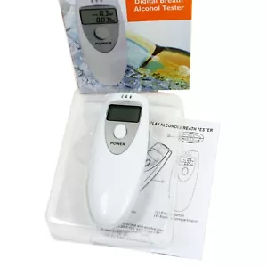 Digital Alcohol Breathalyzer Compact Portable NO CONTACT Breath Tester Analyzer - Picture 1 of 8