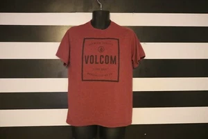 Volcom Men's T – Shirt Cotton Short Sleeve Burgundy Size M - Picture 1 of 4