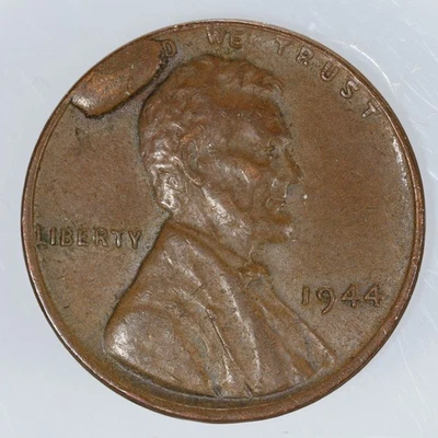 1944 Lincoln Wheat Cent -  Massive Cud / Die Break Error (CU-1c-1944-07) - Image 1 of 2