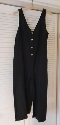 Sommerlicher Jumpsuit Gr. 42, ärmellos, schwarz von TOPSHOP, neu - Bild 1 von 4