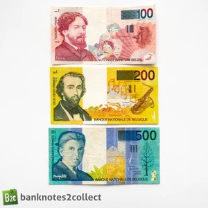 BELGIUM: Set of 3 Belgian Franc Banknotes. - Imagen 1 de 3
