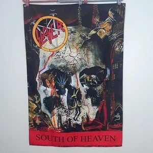SLAYER South Of Heaven FLAG BANNER Band Logo Textile Poster Tapestry - Picture 1 of 6