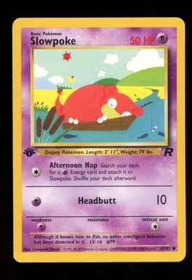 Slowpoke 67/82 1st Edition Common - Pokemon Team Rocket WOTC Vintage 2000 - LP - Image 1 of 2