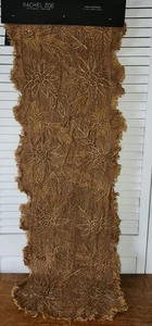Rachel Zoe Table Runner Brown Jute With Sparkle Accent 15" X52" Fall Autumn NWT - Picture 1 of 15