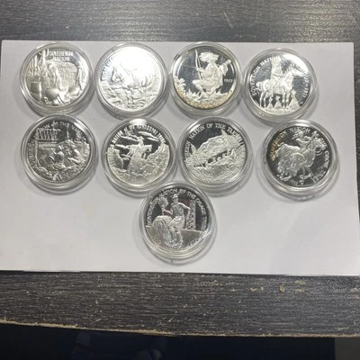 1971 Native American Sovereign Nation Silver Coin Set (9) Matching Serial #’s - Image 1 of 4