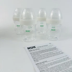 NUK Simply Natural Bottle with SafeTemp, Neutral, 5 Oz, 4 Count Clear - Picture 1 of 11