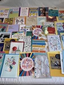 All Occasion Hallmark & Shoebox Greeting Cards  Birthday New Sealed Mixed Lot 39 - Picture 1 of 8