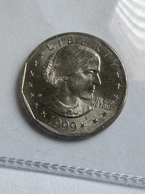1999 Susan B. Anthony Liberty D RARE FG Frank Gasparro One Dollar US $1 Coin (N) - Image 1 of 4