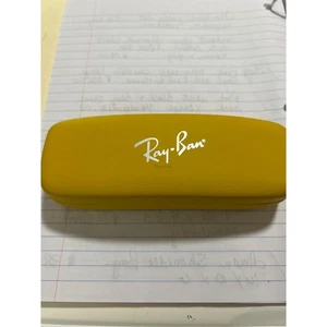 Estuche para gafas de sol Ray Ban amarillo con almeja dura gafas gafas - Imagen 1 de 3