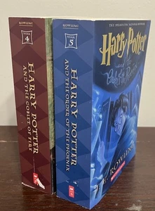 Harry Potter Books 4 & 5 by J. K. Rowling Softcover 2000-2003 - Picture 1 of 4