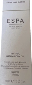 ESPA Signature Blends Restful Bath & Body Oil 100ml. RRP £34 Brand New. Free P&P - Picture 1 of 4