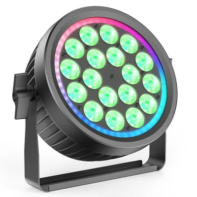 18LED Stage Lights RGBW LED Mute Par Light DMX 270W Stage Lighting DJ Party Xmas - Image 1 of 4